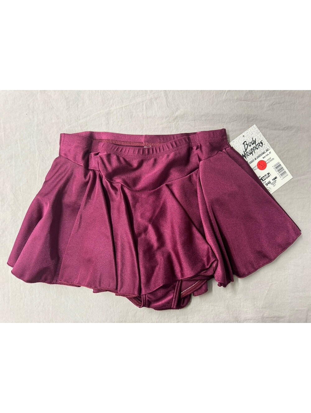 NEW Body Wrappers Leotard Skirt Maroon Size MEDIUM